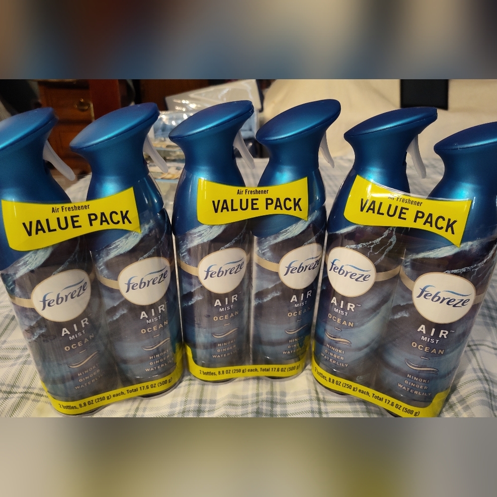 NEW!! 3-2pks Febreze Ocean Scented Room Sprays